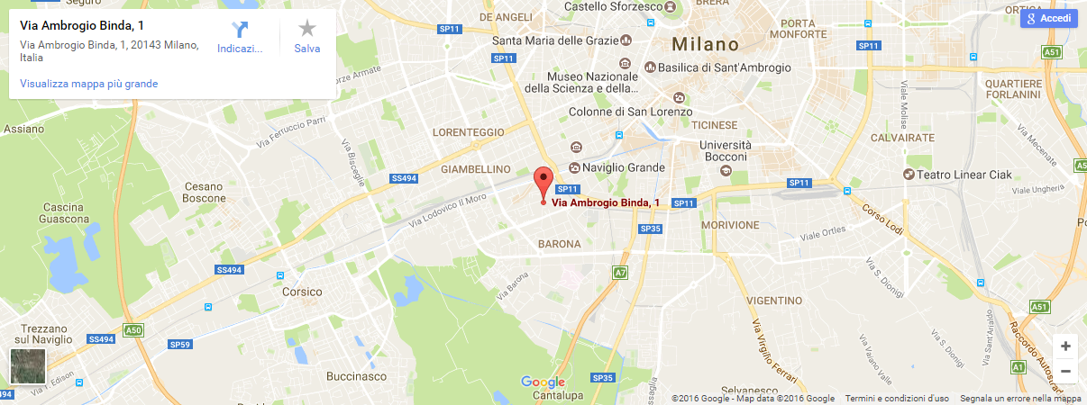 Visualizza la mappa ingrandita della zona di Milano dove si trova l'agenzia immobiliare Milanocasa